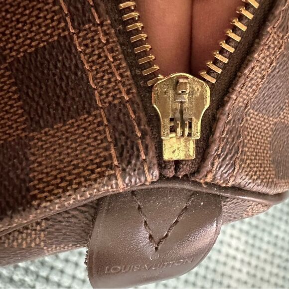 Louis Vuitton Brown Checkered Satchel Speedy 35 - Picture 7 of 10